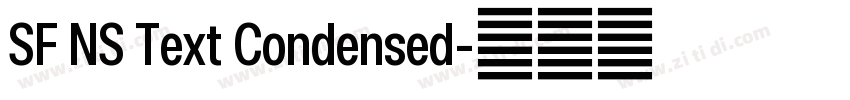 SF NS Text Condensed字体转换